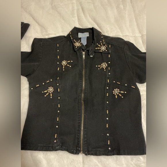 Vintage Embellished Black Jacket - Picture 6 of 11